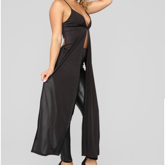 Tops - New Gorgeous Black Maxi Wing Tank/Blouse